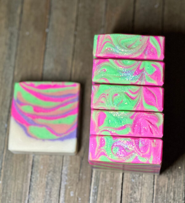 Rainbow Candies handcrafted palm-free vegan soap