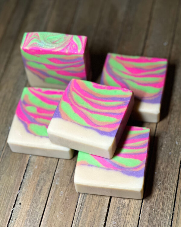 Rainbow Candies handcrafted palm-free vegan soap